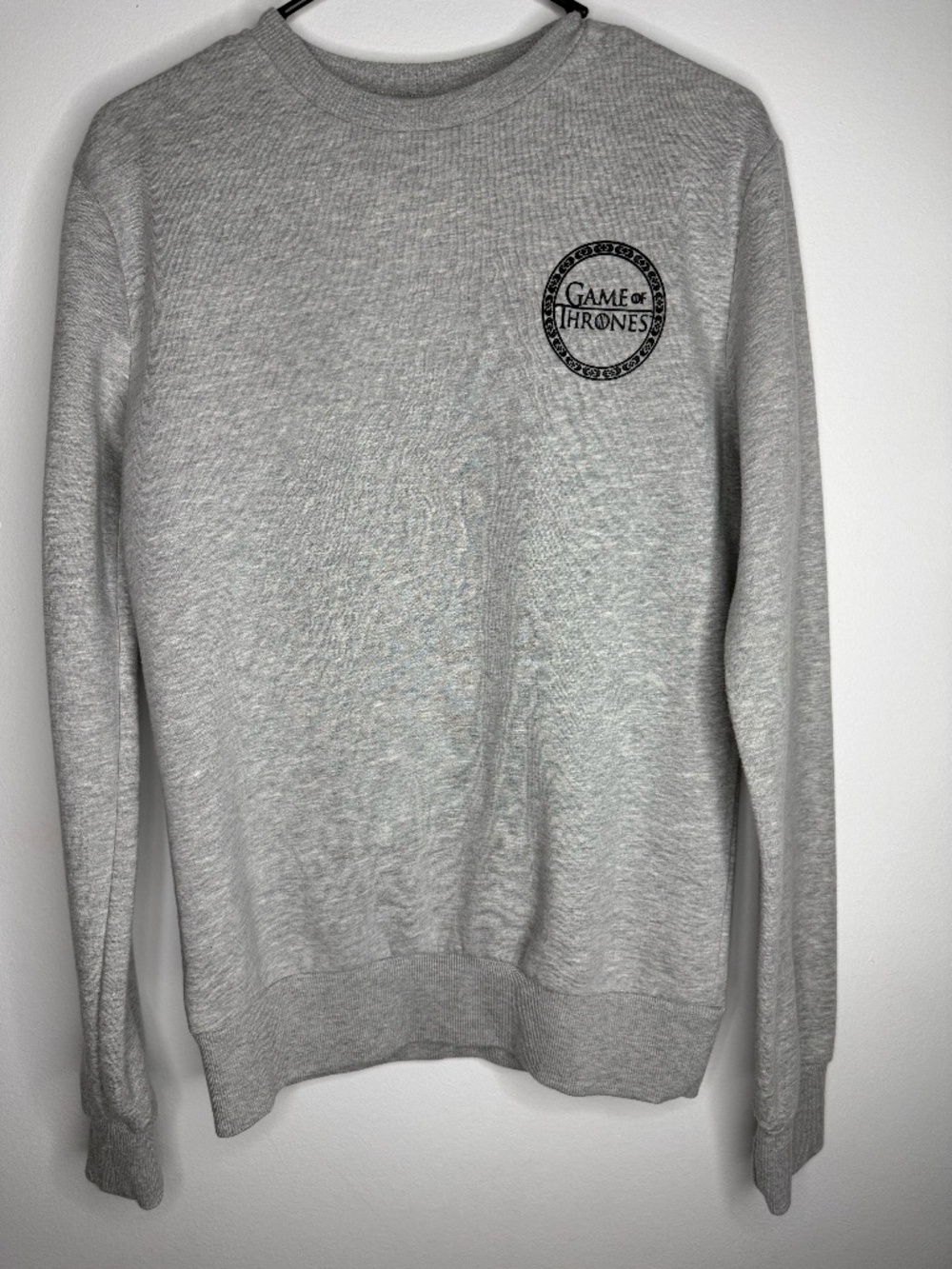 HBO Game of Thrones Graphic Grey Crew Neck, Size S